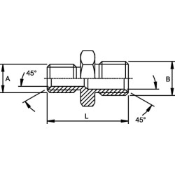 Adapteris M/M 3/4 BSP x M33x2 VNBM1233