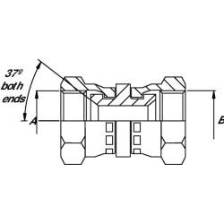 Adapteris F/F 9/16 JIC FFJ09