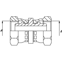 Adapteris F/F M18 FFM18