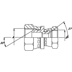 Adapteris F/F 1/4x1/2 BSP/JIC FFBJ0408