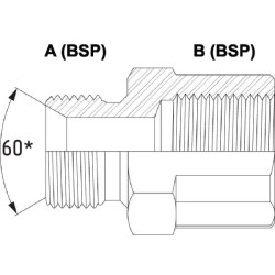 Adapteris V/F 3/8 - 1 BSP VRB0616