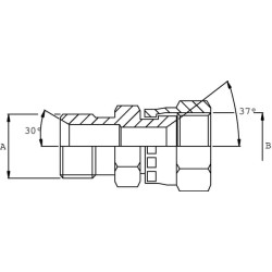 Adapteris 1/8" BSPx7/16" JIC VNBJW0207