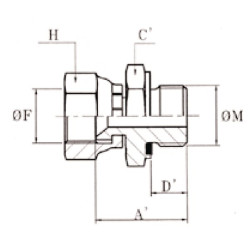 Adapteris F/M 3/4 JIC x 1/2 BSP FMUBV1208WD