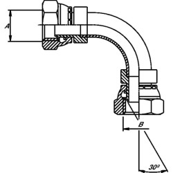 Alkūnė su nuleista galvute M/M 3/4 BSP MM9012B