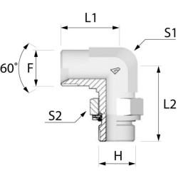 Adapteris išorinis M/M 1/4 BSP MMI9004K