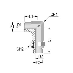 Alkūninė jungtis KIOB0906