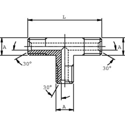 T formos adapteris 1/4" BSP M T04MBH