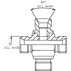 Kryžminis adapteris R1/4 M CROSS04BM