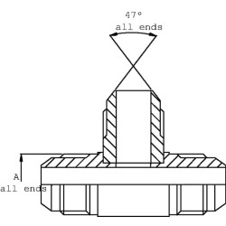 T formos smeigė M 7/8 JIC TJ14MBH