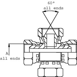 Kryžminis adapteris 1/4" BSP Fm CROSS04BF