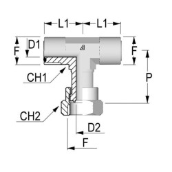 T formos smeigė M/M/F 1-7/16 ORFS TORFS23
