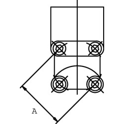 Flanšas kampinis 3/4 2GB12