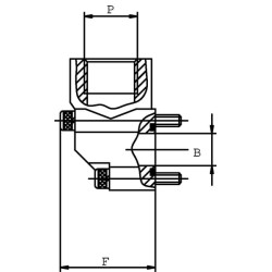 Kampinis flanšas 3/8 1GB06