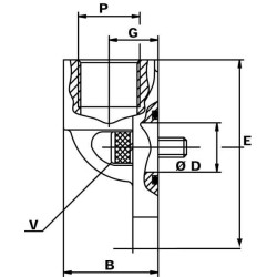 Kampinis flanšas 3/4 - 56 mm 3G1256