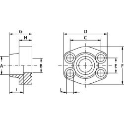 Suvirinimo flanšas 6PSI 1-1/4 Ø42.8 AFW620SU42