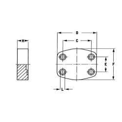 Flanšas SAE 6000PSI 1 1/2 BSP AFC624