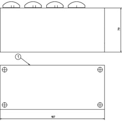 Grįžimo blokas 4x3/4" 1x1"1/2 KRVB004