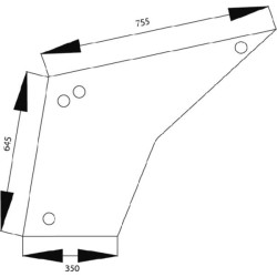 Case - IH 440 1332486C1N Durų stiklas apatinis