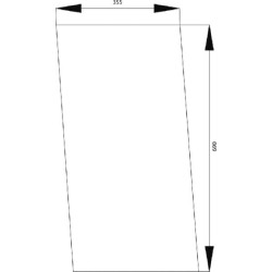 Case - IH 440 1989728C1N Šoninis stiklas
