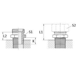 Jungtis 20S 3/4NPT GES20S34NPT