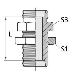Pertvarinė jungtis 10L M16x1,5 GSS10LKR