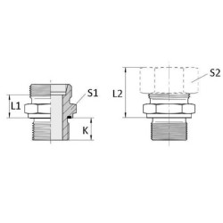 Adapteris 22L M27 WD GES22LM27WD
