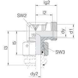 90° pasukama alkūnė M30x2.0 20S EWSD20S