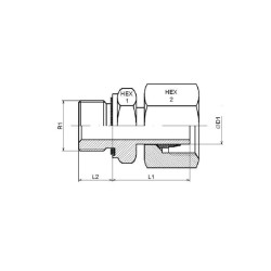Jungtis 6L R1/8 WD nerūdijantis plienas EGESD6LR18WDRVS