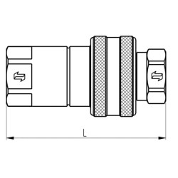 Greito atjungimo jungtis, vidinė 1 1/2" - 1 1/2" BSP HNV112GASF