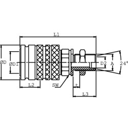 Mova 1"-M26x1,5-18L SKPF25N26