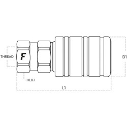 Movinis sriegis 3/4" UNF 3CPV34UNFF