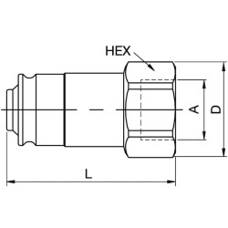 Įdėklas 3/8" NS3726FB