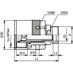 Hidraulinė jungtis 38S RSM25S52