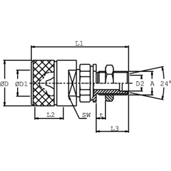 Hidraulinė jungtis SKSM16T24
