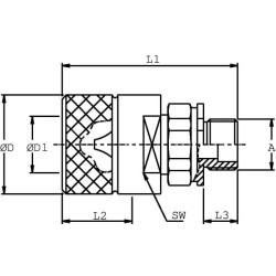 Greito sujungimo mova F HS25-1-S3852 SKSF32S52