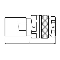 Hidraulinis kištukas 3/8" BSP Viton VVS38GASM2V