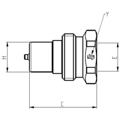 Jungiamoji įvorė 1/4" BSP Viton VVS14GASF2V