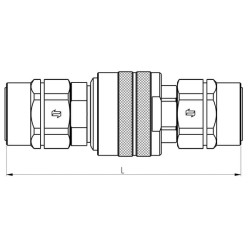 Srieginė jungtis, 1/2 colio vidinė - M20x1,5 12S išorinė CVV0832015F
