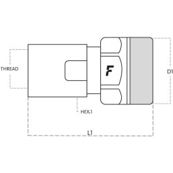Jungiamoji įvorė 3/8" BSP Viton VVS38GASF2V