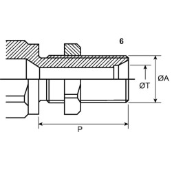 Srieginė jungtis, 1/2 colio vidinė - M14x1,5 8L išorinė pertvara CVV0871415FV