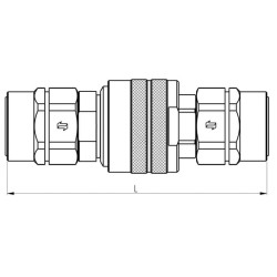 Srieginė jungtis, 1 colio vidinė - M45x2 35L išorinė CVV162452FV