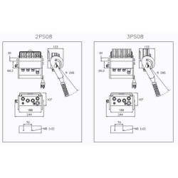 „Multifaster“ DN12-4 x 1/2" BSPP + 1 x elektrinė fiksuota dalis, sriegis 2PS081412GFC