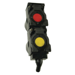 Dangtis ir išleidimo vamzdelis (2 vnt.), geltonas/raudonas, 72 mm, 45°, TARV27245RG
