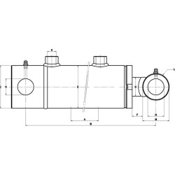 Cilindras D50-80-600 ST serijos D5080600ST