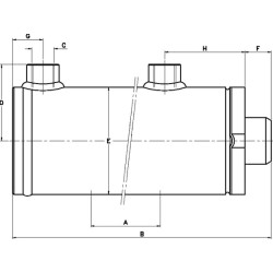 Cilindras D/AD25-50-100 C serijos D2550100C