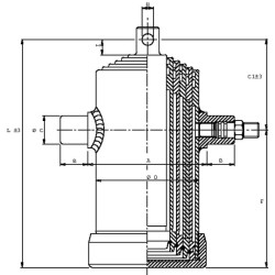 Teleskopinio cilindro skylė strype TC4051F