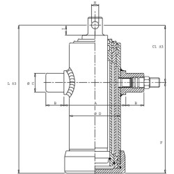 Teleskopinis cilindras 4036 / skylė strype TC4036F