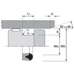 Stūmoklio sandariklis 100x80x13mm Kramp ZA1008013DS