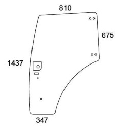 Case - IH Farmall 105U Pro 84224132N Durų stiklas