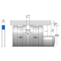 Stūmoklio sandariklis 80x64,5x6,3 mm Kramp ZAS080KR
